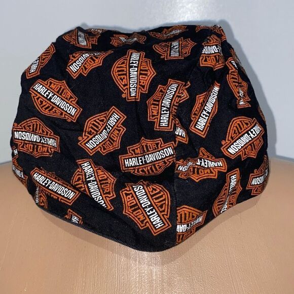 Harley-Davidson Men's Multicolor Tie Back Logo Skull Durag Cap Hat Adjustable - Picture 1 of 6